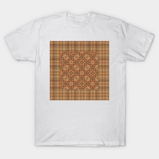 Navajo Patchwork With Plaids T-Shirt by justrachna